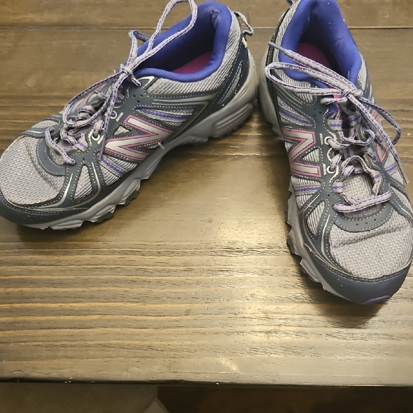 New Balance Shoes - New Balance Gray and Purple Athletic Shoes with Cushioned Soles